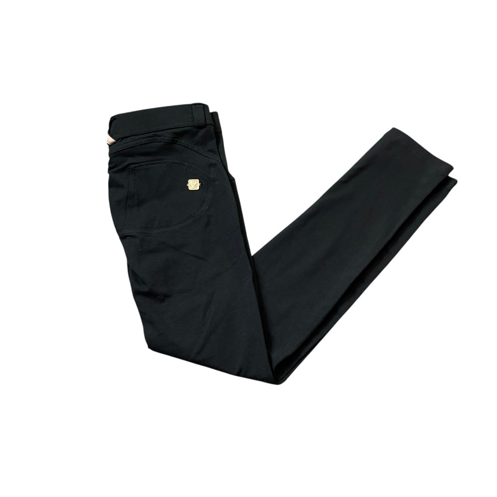 Freddy Small (4) Black Skinny Pants Cotton Blend Zipper Closure